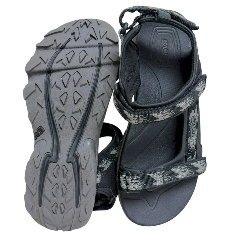 Teva Kids Size 3 Tanza Sport  Black‎ Grey Hiking Outdoor Open-Toe Sandals